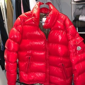 Moncler puffer jacket red size 6
